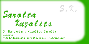 sarolta kuzolits business card